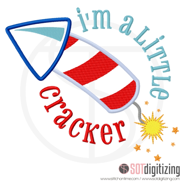 6 4th July : I'm A Little Cracker Applique