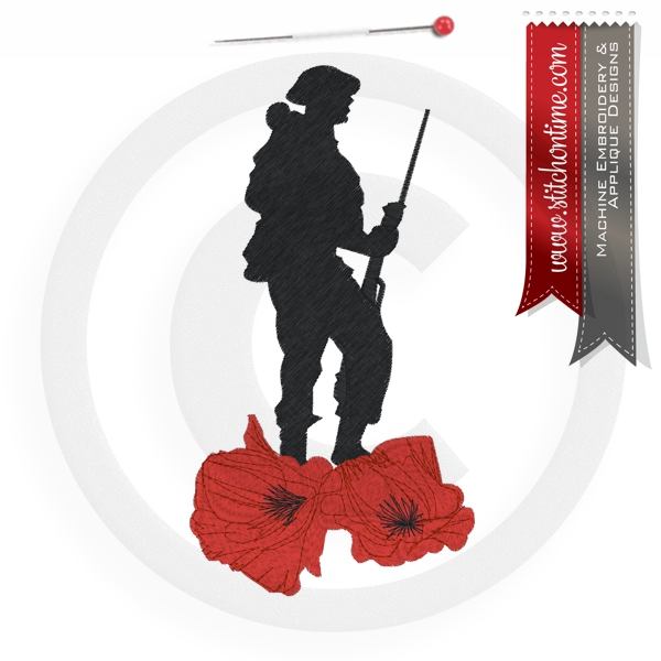 2 REMEMBRANCE : Soldier and Poppies
