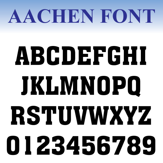 Fonts (A1) Aachen Applique 4x4 5x7 6x10