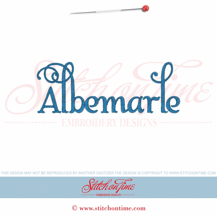 Albemarle Font : Names Made To Order 5x7