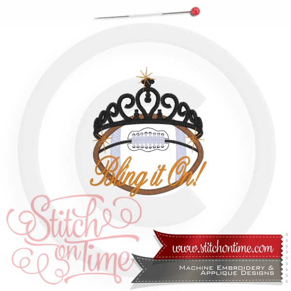 124 American Football : Bling It On! Applique 4x4