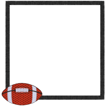 American Football (A42) Ball Frame Applique 5x7