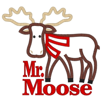 Animals (67) Mr. Moose Applique 5x7