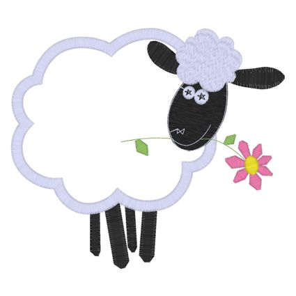 Animals (75) Sheep / Lamb Applique 5x7