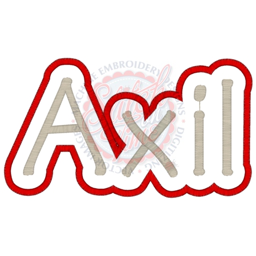 Names (1) Axil Applique 5x7