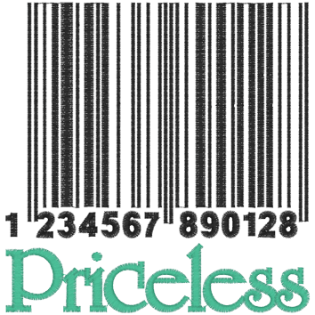 Barcode (A4) Priceless 4x4