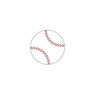 Barrette (2) Baseball Applique 2x2