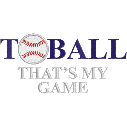 Baseball (A1) T Ball Applique 5x7