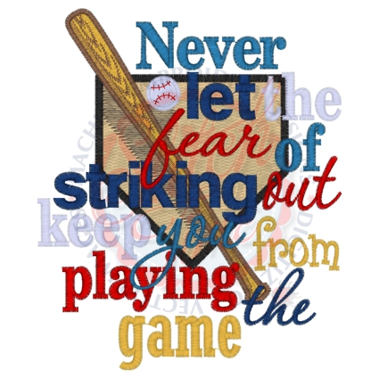 Baseball (121) Fear Of Striking Out 5x7
