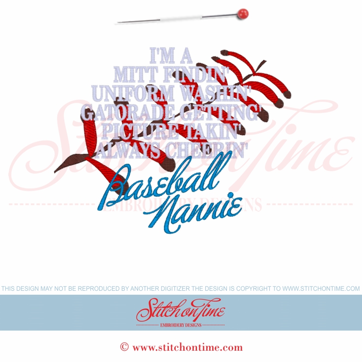 179 Baseball : Baseball Nannie 7x7