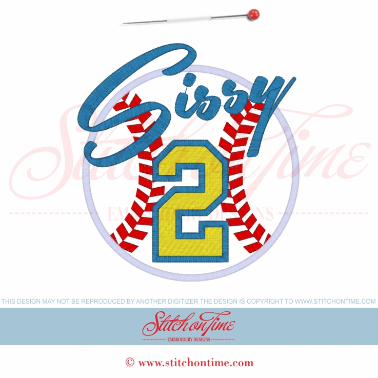 193 Baseball : Name & Number Made To Order Applique 6x10