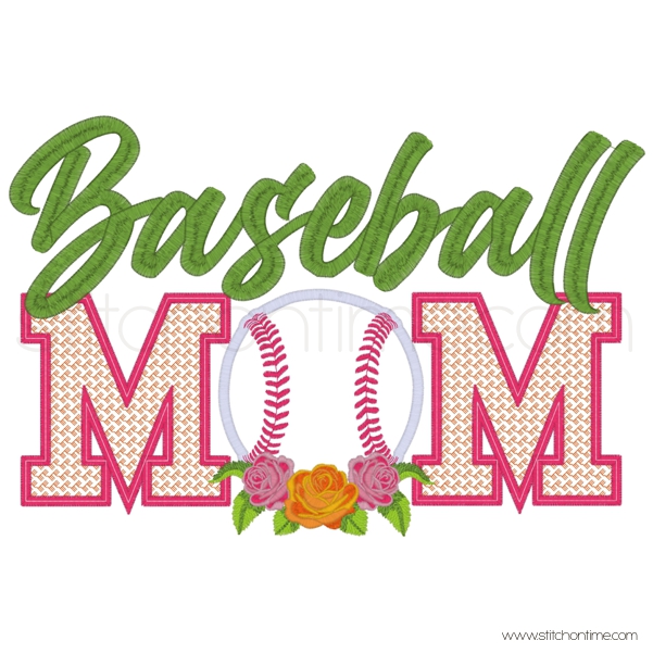 230 BASEBALL: Baseball Mom Applique