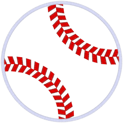Baseball (A40) Ball Applique 6x10