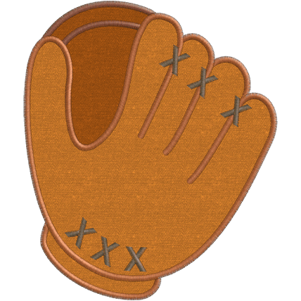 Baseball (A9) Glove Applique 5x7
