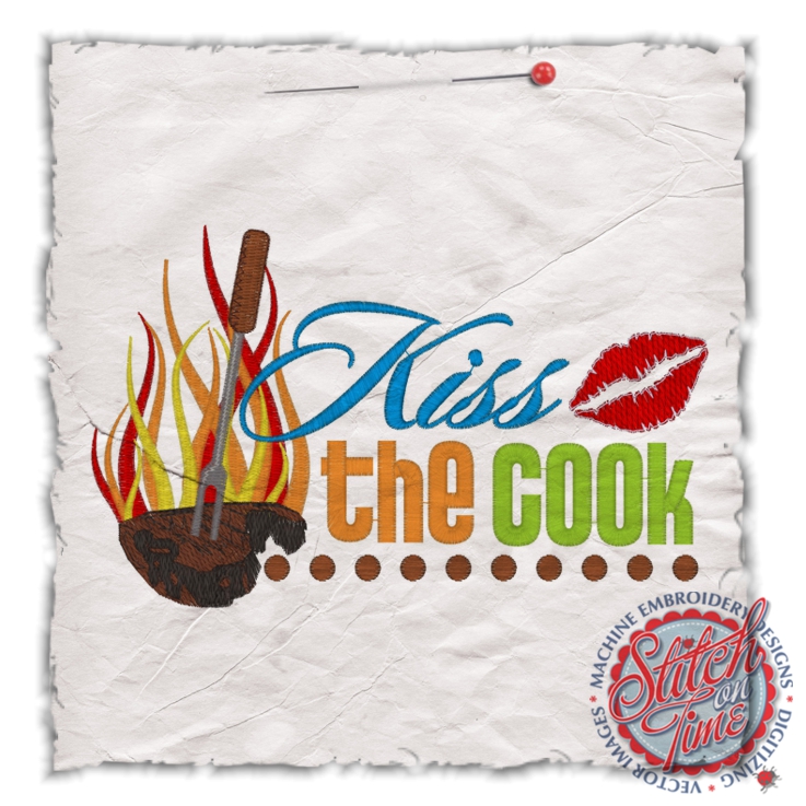 BBQ (14) Kiss The Cook 5x7