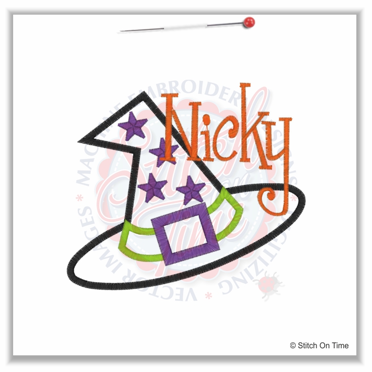 16 Bewitched : Witch Hat Nicky Applique 5x7