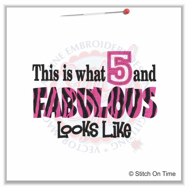 277 Birthday : 5 and Fabulous Applique 5
