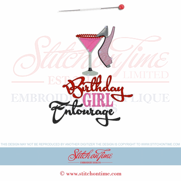 953 BIRTHDAY : Birthday Girl Martini & Shoe 5x7
