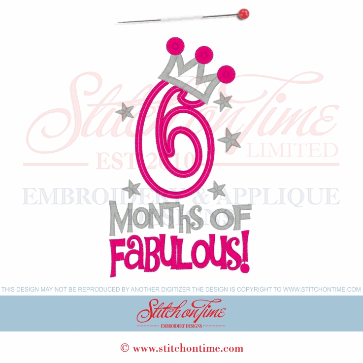 956 BIRTHDAY : 6 Months Of Fabulous Applique 5x7