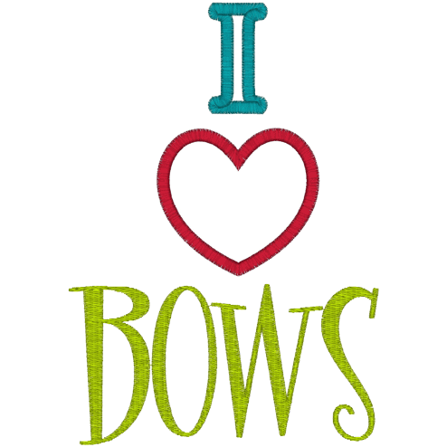 Bow (A11) BOW Applique 5x7