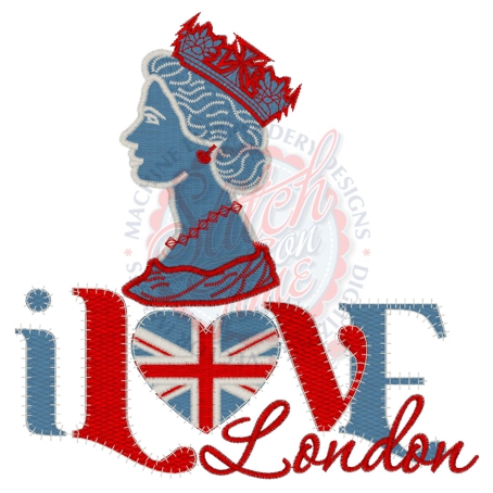 British (8) I Love London with Queen 6x10