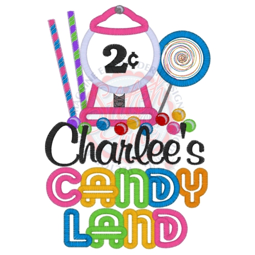 Candy (24) Charlee's Candy Land Applique 5x7