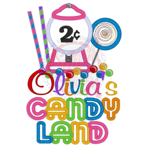 Candy (25) Olivia's Candy Land Applique 5x7