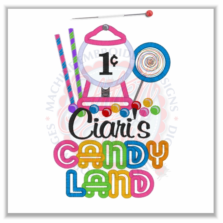 Candy (33) Ciari's Candy Land Applique 5x7