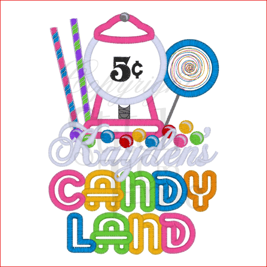 Candy (4) Candy Land Applique 5x7