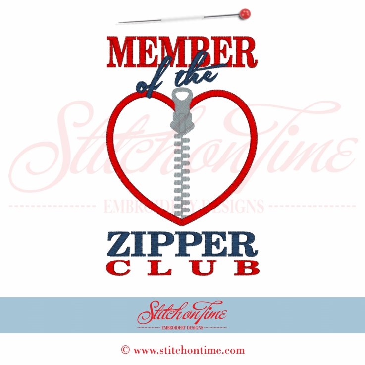 3 CHD : Zipper Club Applique 5x7
