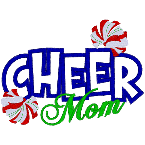 Cheerleader (A45) Cheer Mom Applique 5x7