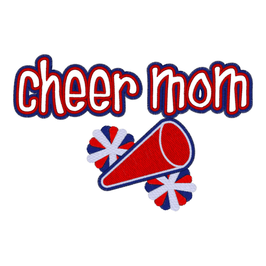 Cheerleader (55) Cheer Mom Applique 6x10