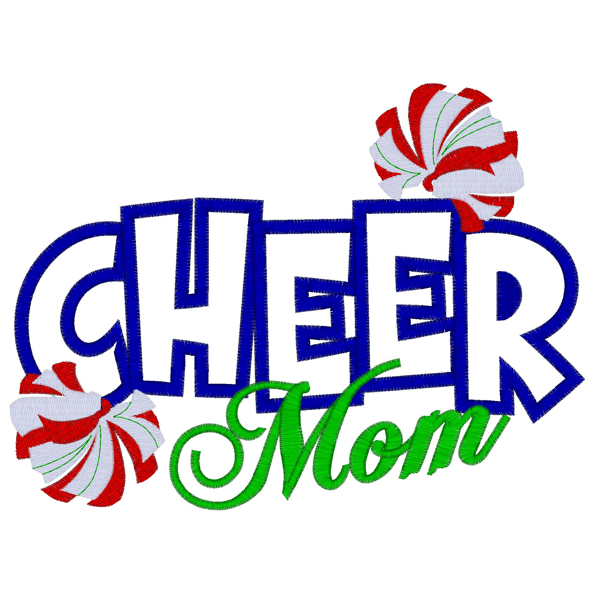 Cheerleader (57) Cheer Mom Applique 6x10