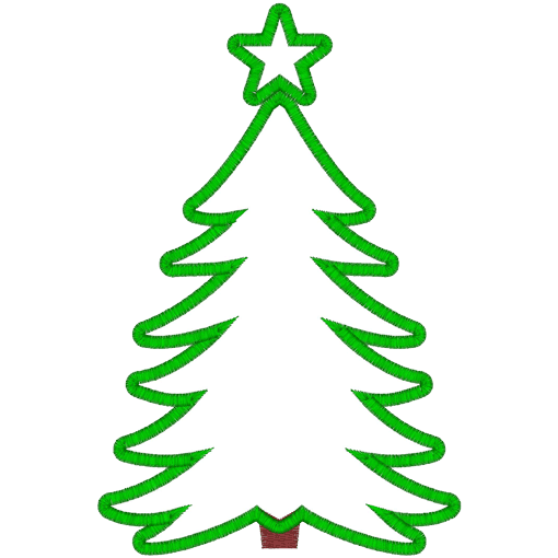 Christmas (A12) Xmas Tree Applique 5x7