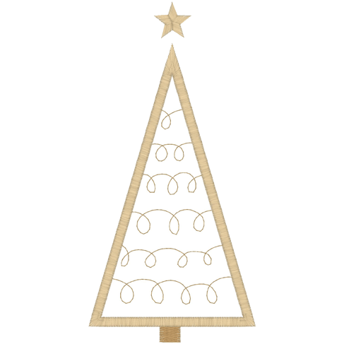 Christmas (A131) Xmas Tree Applique 5x7