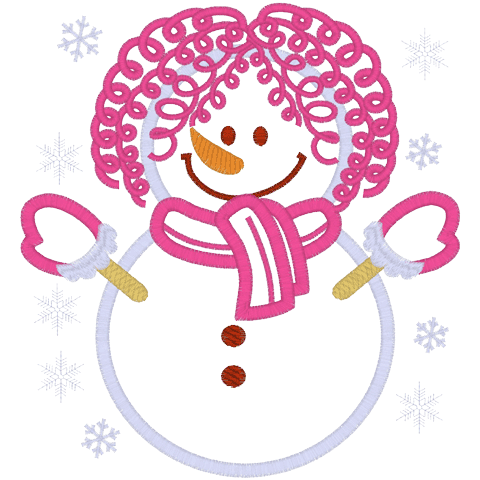 Christmas (A188) Snowlady Applique 6x10