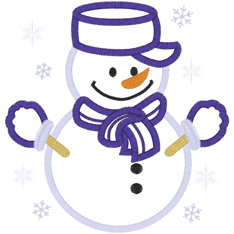 Christmas (A191) Snowman Applique 5x7