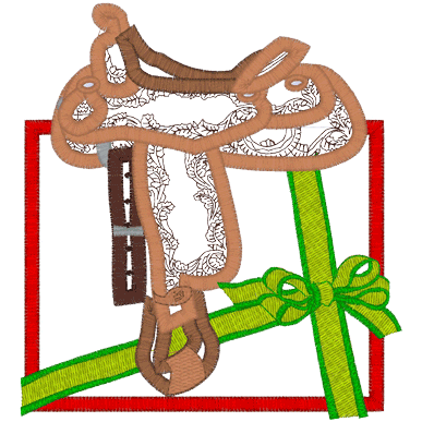 Christmas (A202) Xmas Saddle Applique 5x7