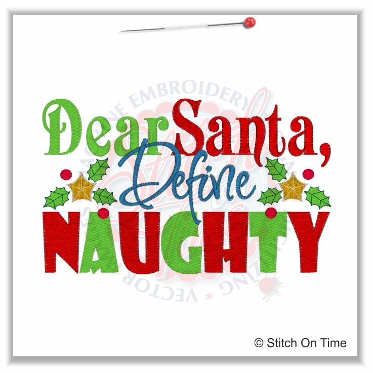 357 Christmas : Dear Santa Define Naughty 5x7