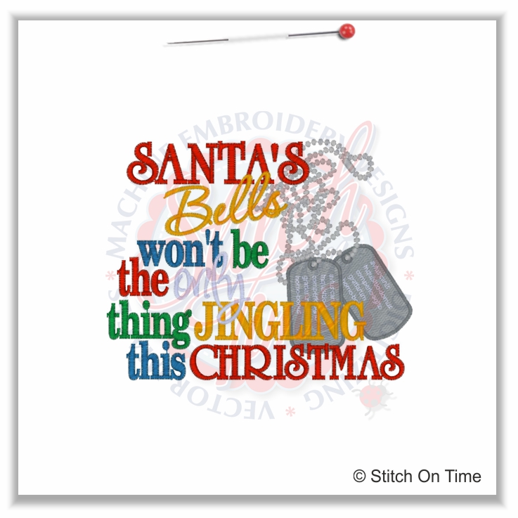 392 Christmas : Santa's Bells & Dog Tags 5x7