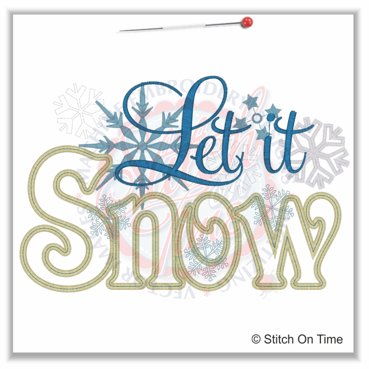412 Christmas : Let It Snow Applique 6x10