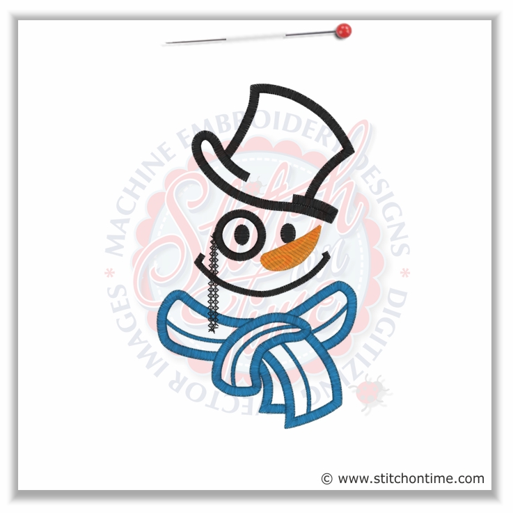 444 Christmas : Snowman Applique 5x7