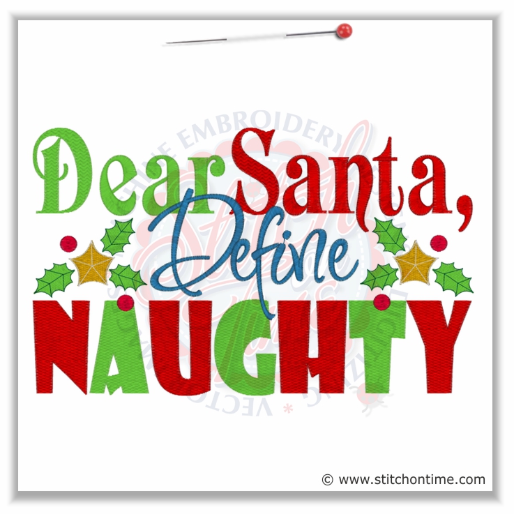 451 Christmas : Dear Santa Define Naughty 6x10