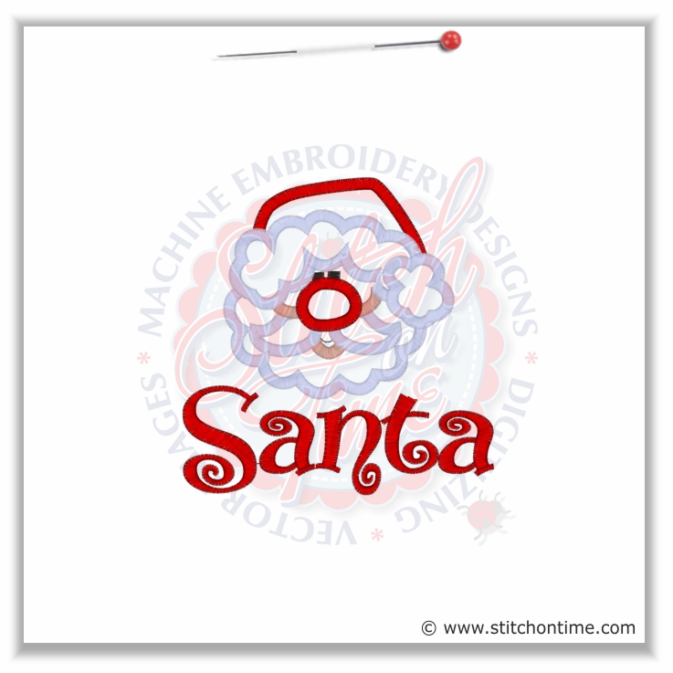 471 Christmas : Santa Applique 5x7