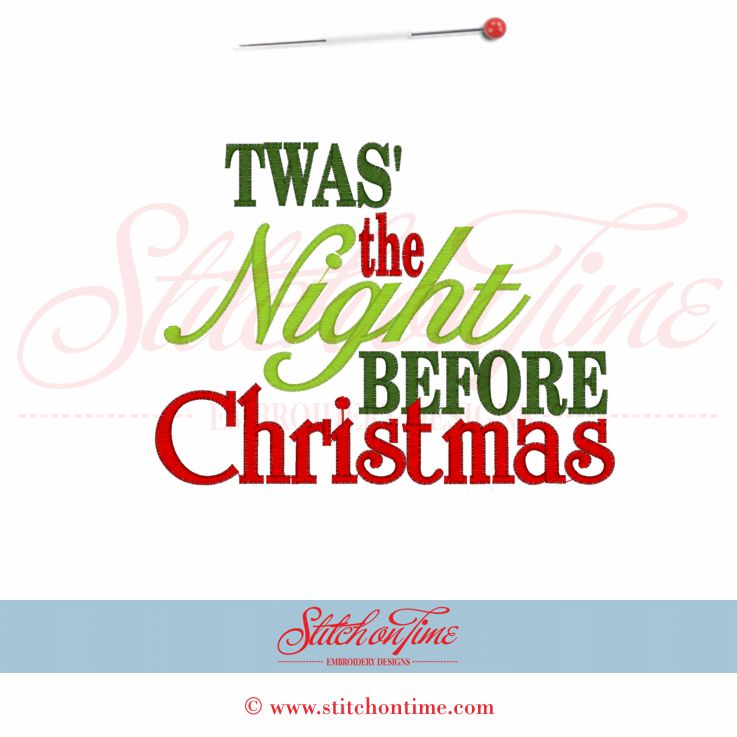 612 Christmas : Twas' The Night Before Christmas 5x7