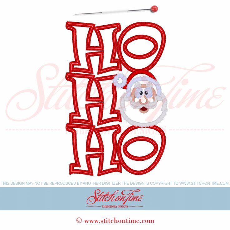 639 Christmas : Ho Ho Ho Applique 5x7