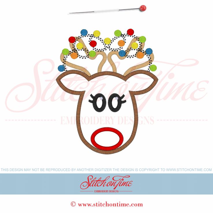 649 Christmas : Reindeer Applique 5x7