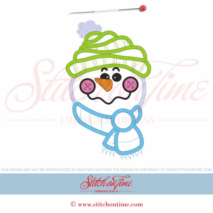 662 Christmas : Snowman Applique 5x7