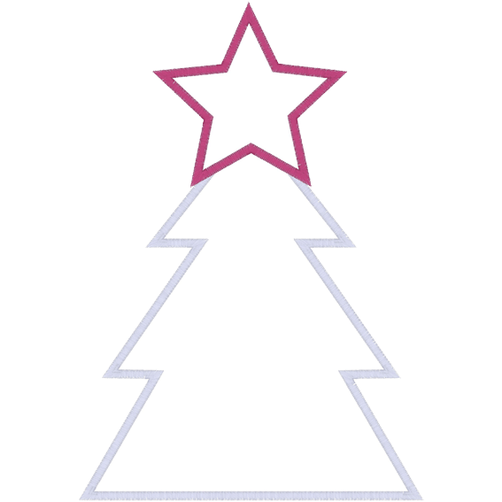 Christmas (A69) Xmas Tree Applique 6x10