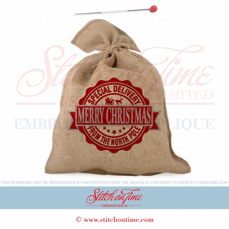 710 Christmas : Special Delivery Stamp 3 sizes